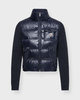 Moncler Cardigan Padded Zip-Up Wool Pocket Navy S