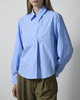 Dagmar Skjorte Cropped Asymmetric Collar Mid Blue 40