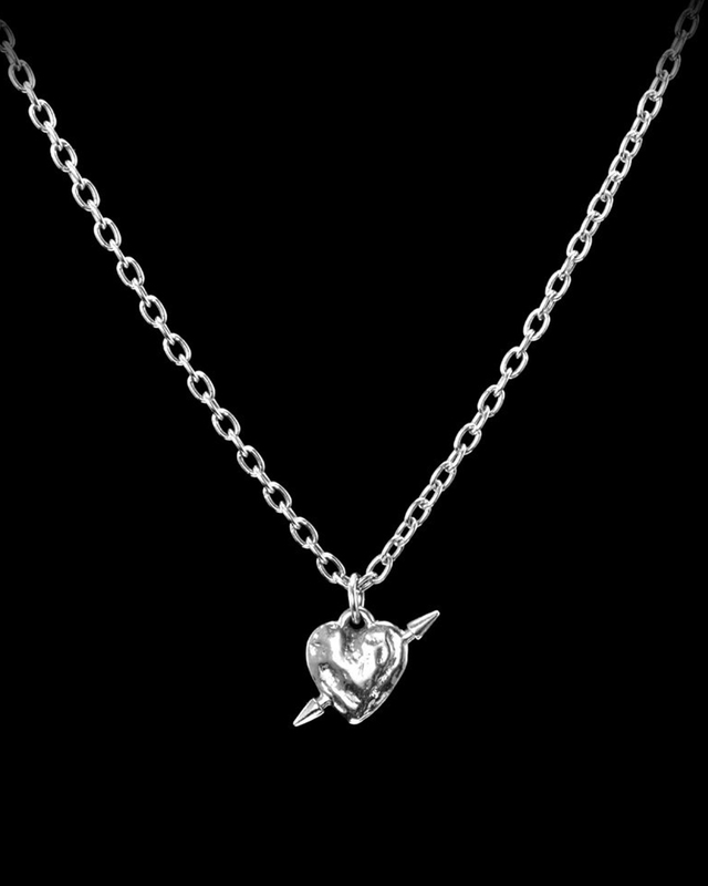 Maria Nilsdotter Necklace Tiny Tuvstarr's Heart Silver ONESIZE