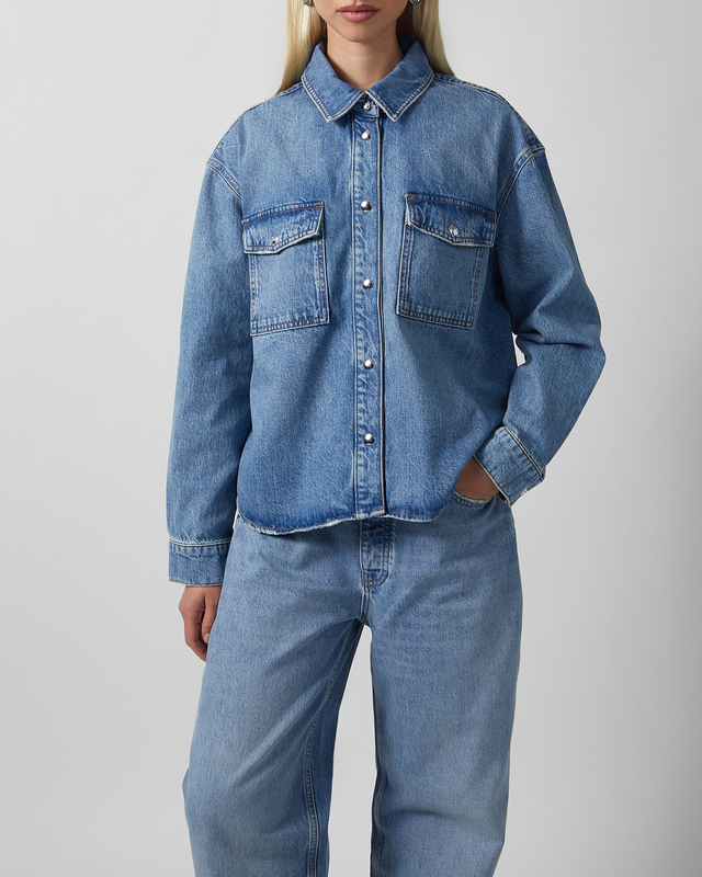 ANINE BING Skjorta Paxton Washed blue M