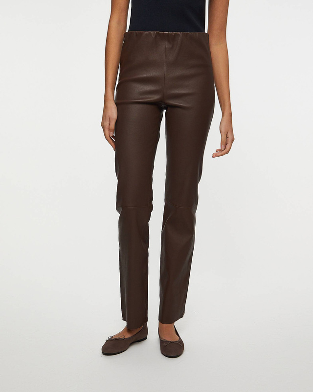 By Malene Birger  Florentina Trousers Long Leather Brown 38