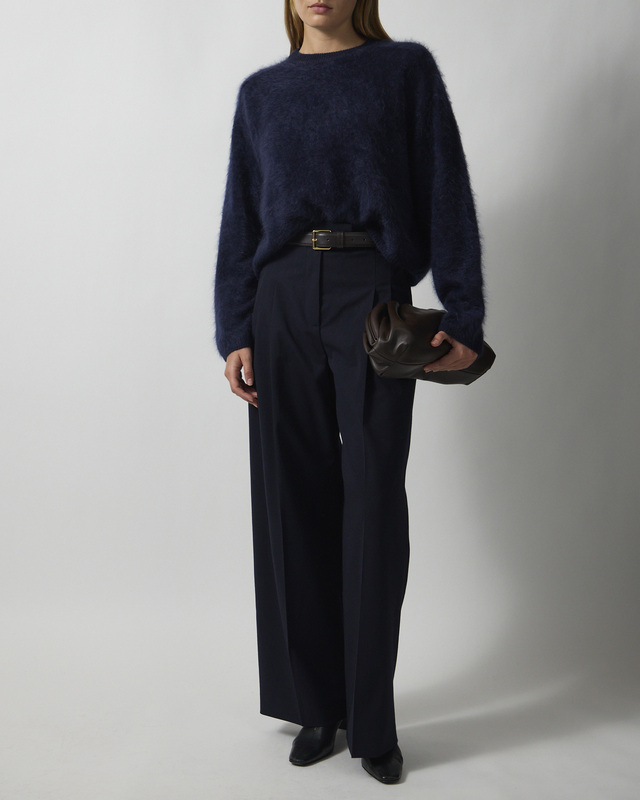 Soft Goat Genser Brushed Crewneck Navy XS