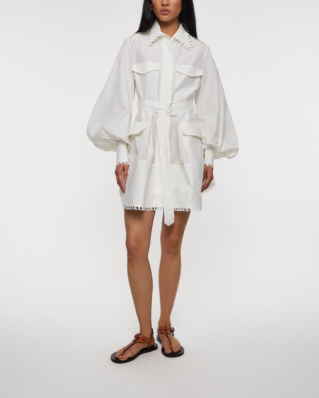 Zimmermann Klänning Illuminate Utility Mini Ivory 0 (XS-S)