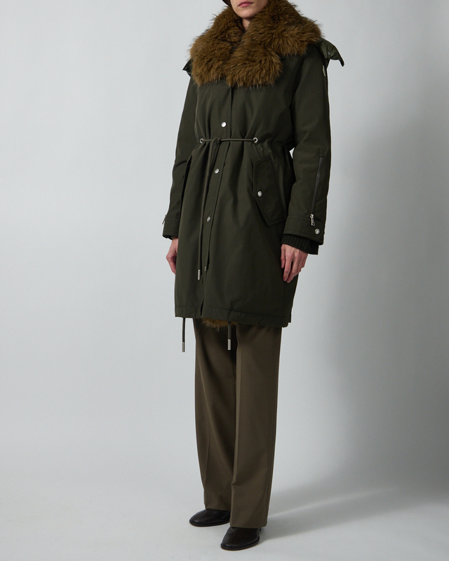 Moncler Parka Halicte Long Mørkegrøn MONCLER 3 (M/L)