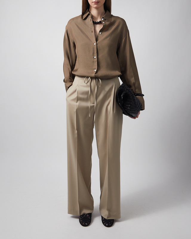 RÓHE Trousers Relaxed Drawstring Beige 40
