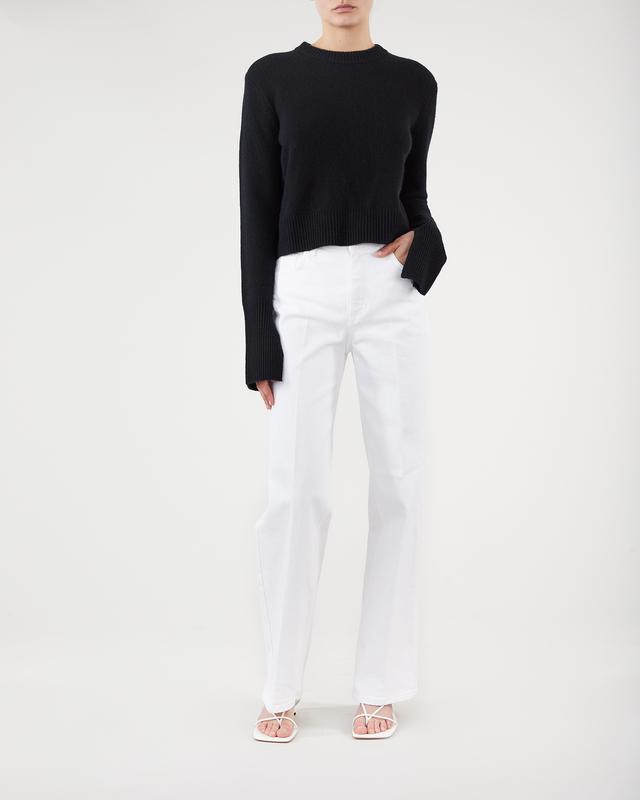 Wakakuu Icons Tröja Olivia Cropped R-neck Svart XS