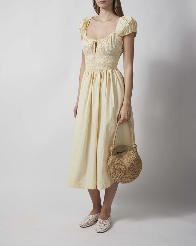DÔEN Kjole Quinn Light yellow M