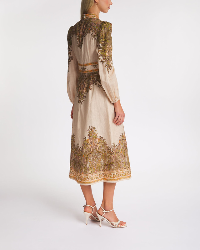 Zimmermann Dress Natura Buttoned Midi Ljusrosa 0 (XS-S)