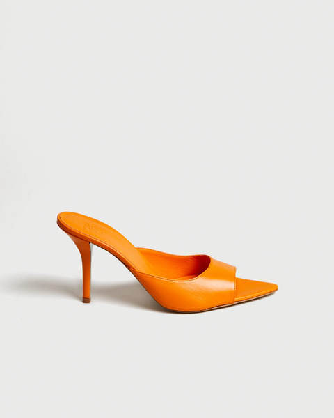 Mules Pointed Toe Mule Orange 1