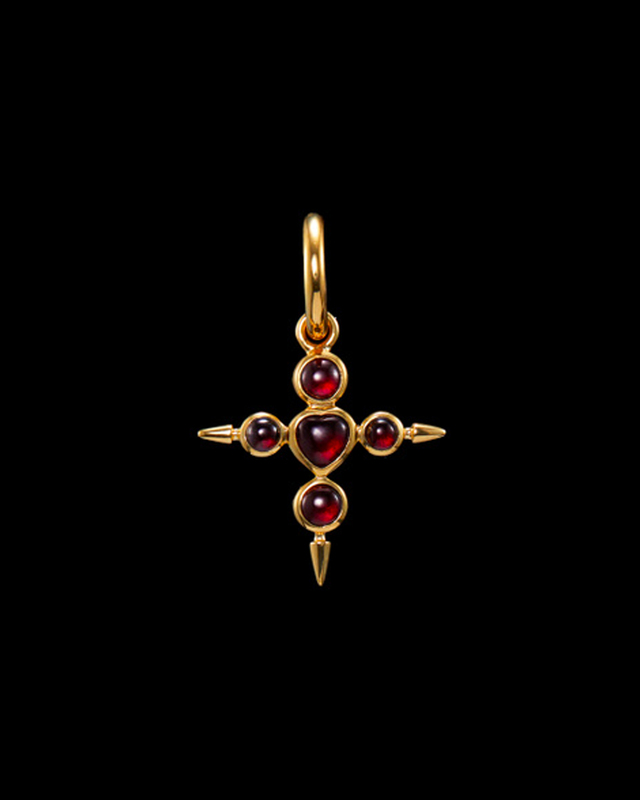 Maria Nilsdotter Earring Empress Garnet Gold Guld ONESIZE