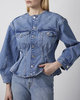 Frame Jacket The Nipped Collarless  Light blue wash S