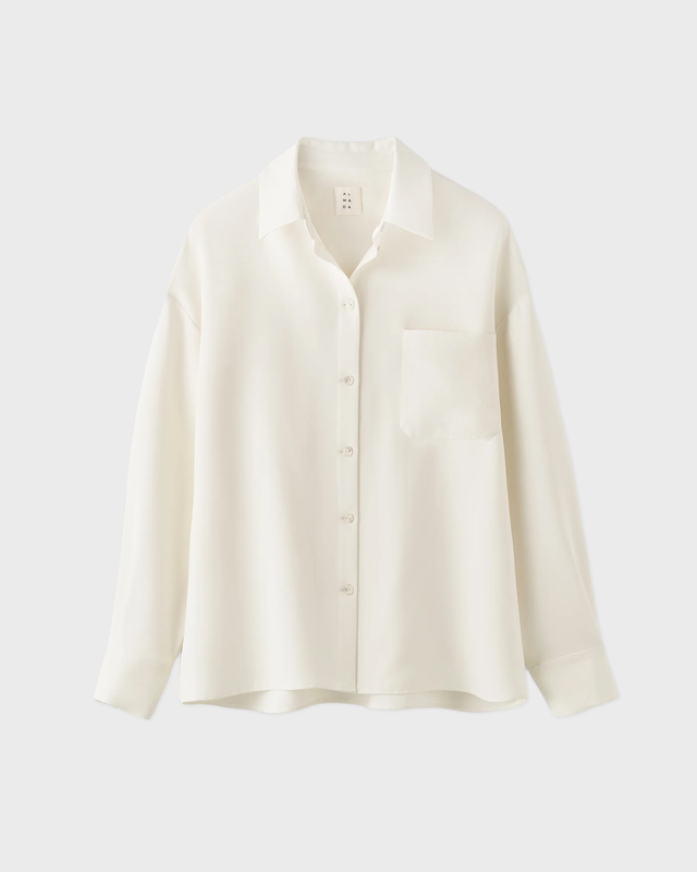 Almada Label  Shirt Finn Crepe Creme L