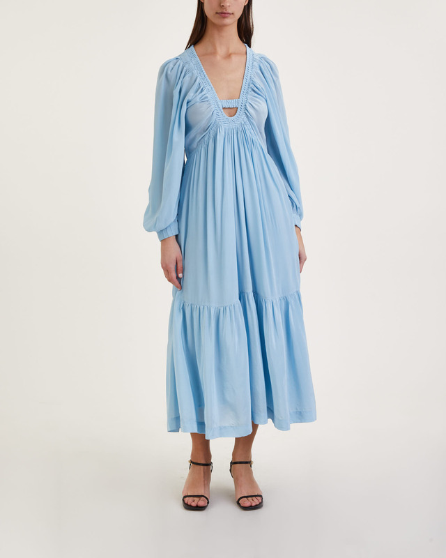 Sea New York Klänning Nyla Puff Sleeve V-Neck Blå XS