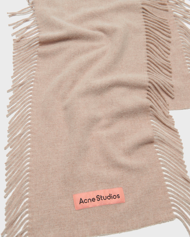 Acne Studios Scarf Soft Wool Fringed Oatmeal ONESIZE