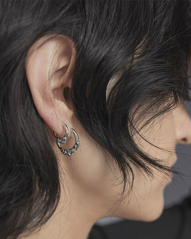MARIA BLACK Earring Miro 12 Huggie Silver ONESIZE