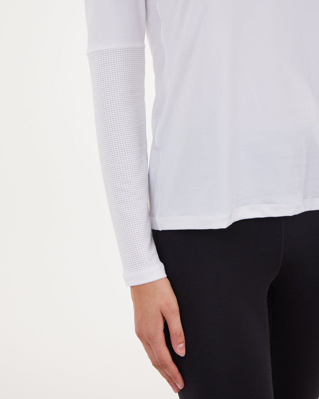 Casall Topp Essential Mesh Detail Long Sleeve Vit 34