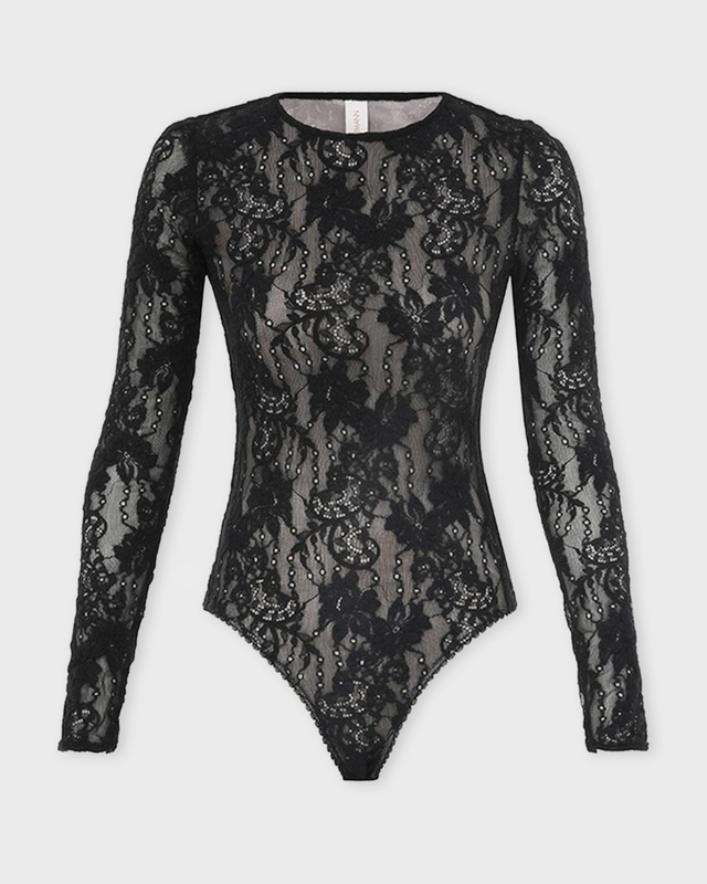 Zimmermann Bodysuit Lace Black 1 (S-M)