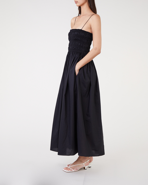 Shirred Bodice Dress Svart 2
