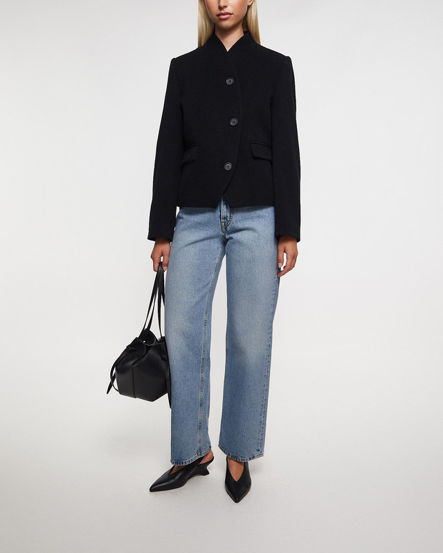 Dagmar Jacket Short Curved Black 38