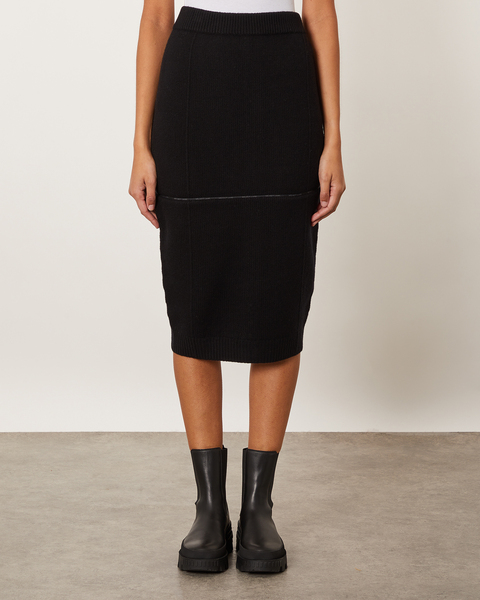 Wool Skirt  Logo Utility Black 1