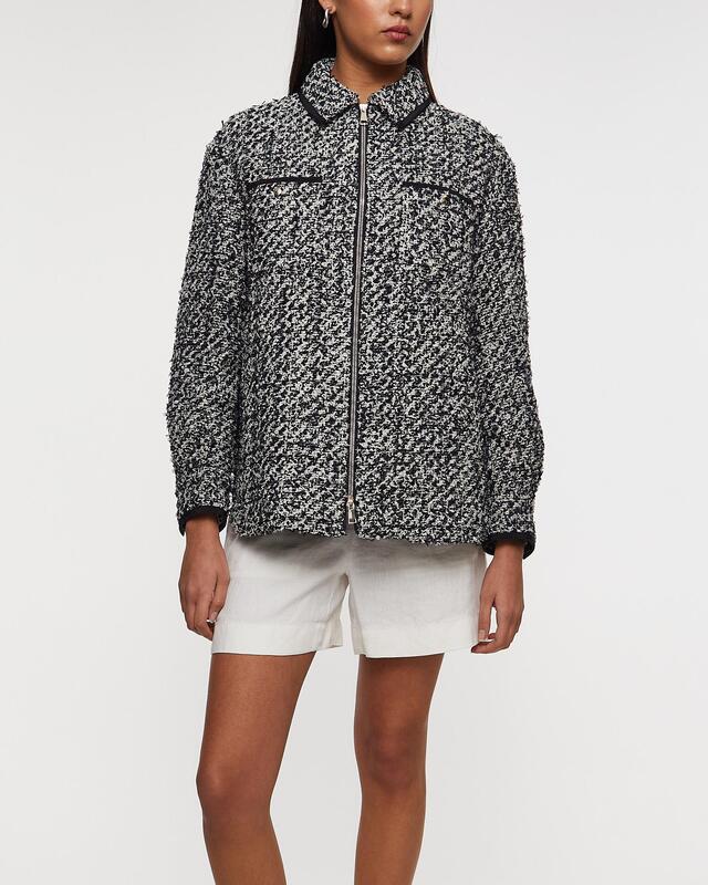 Moncler Jacka Tweed Down Shirt Aqua IT 42 (EUR 36)