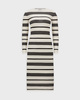 Moncler Klänning Striped Bouclé Midi Mörkgrå L