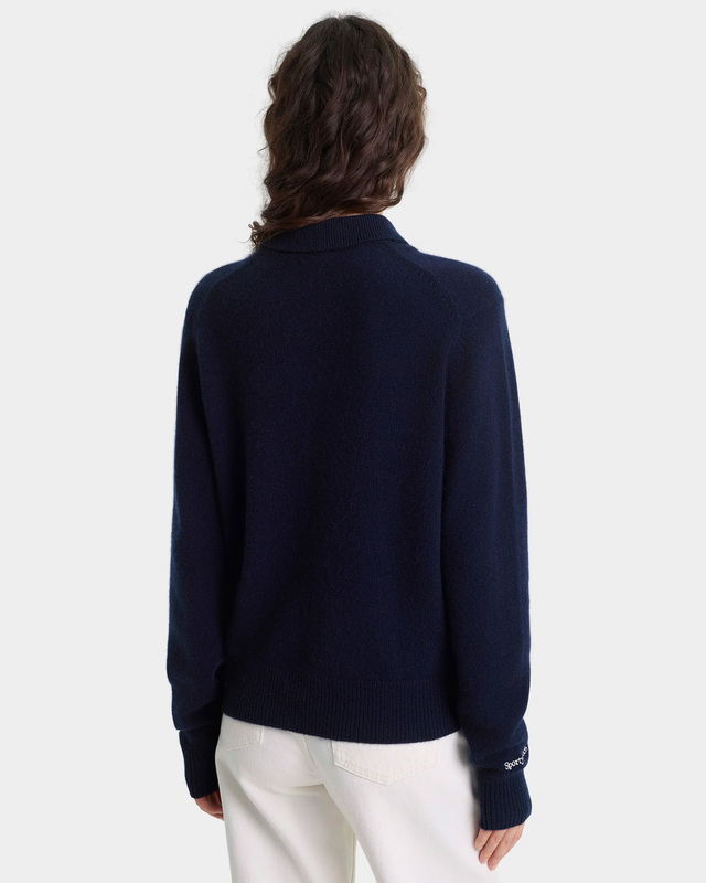 Sporty & Rich Tröja Heritage Yankees Cashmere Polo Navy XS