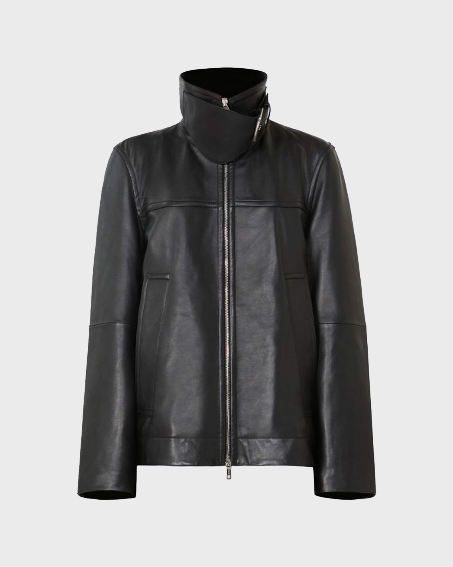 Sportmax Women's Black Jacket Leather Spxciocca It 40 (Eur S-M)