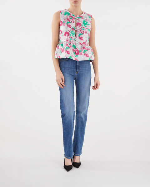 Jacquard Ribbon Blouse  Ljusrosa 2