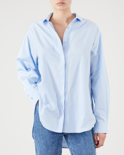 Oversized Poplin Shirt Light blue 1