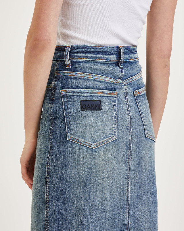 Ganni Kjol Tint Edge Denim Maxi Denim 34