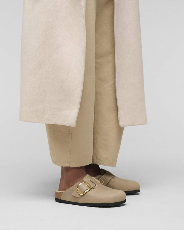 Birkenstock Tofflor Boston Shearling LEOI Tabacco Brun EUR 39