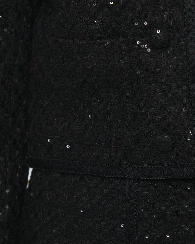 ROTATE Birger Christensen Jacka Boucle Crop Svart 40