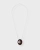 LIÉ STUDIO Necklace The Julia  Silver/svart ONESIZE