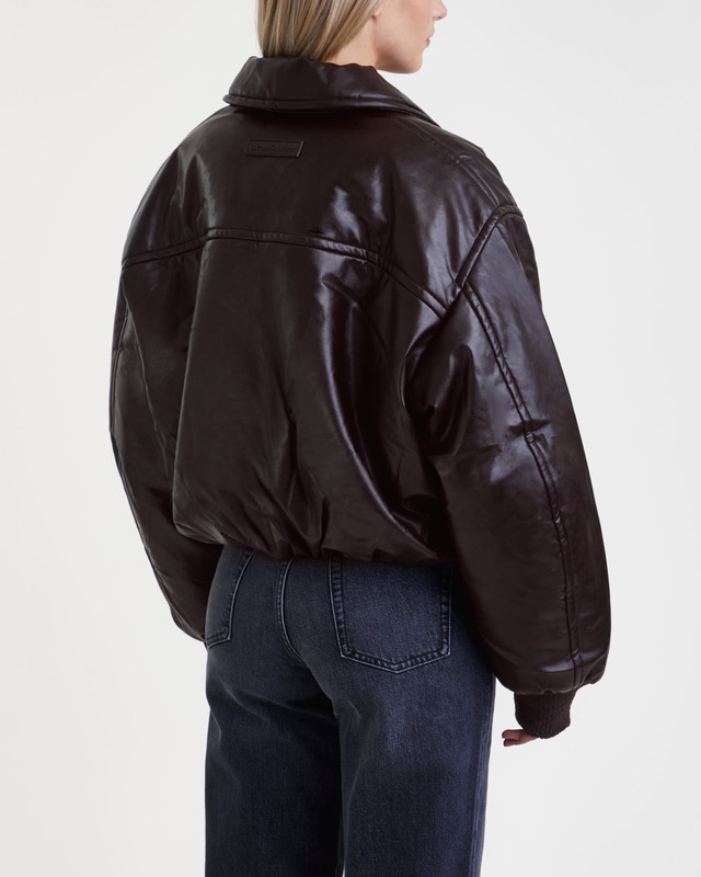 Acne Studios Jacka Coated Bomber Mörkbrun 40
