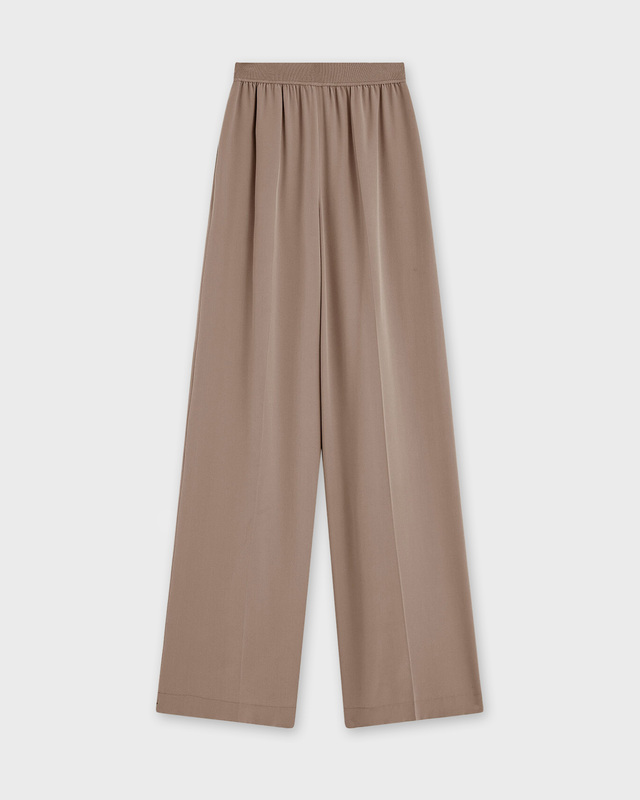 JOSEPH Byxor Hulin Crepe de Soie Silk Beige/brun FR 44 (EUR 42)