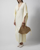 Malina Kaftan Janna Knitted V-Neck Maxi Pearl M