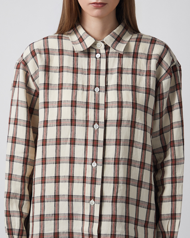 RÓHE Skjorta Oversized Check Röd 36