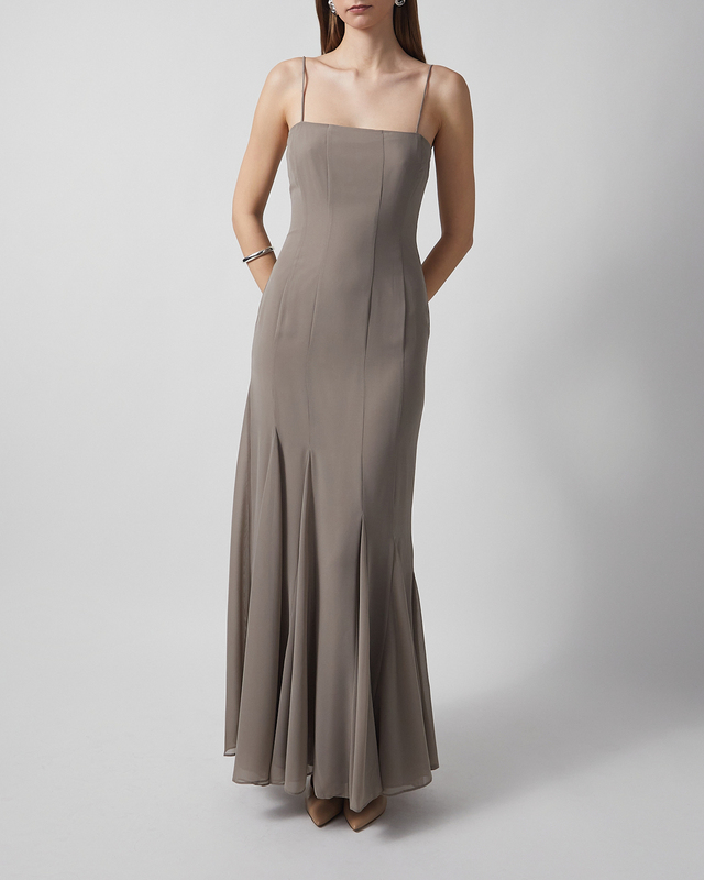 ROTATE Birger Christensen Kjole Chiffon Maxi Strap 40