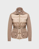 Moncler Strikkejakke Wool & Cashmere Blend Padded Zip-Up Beige M