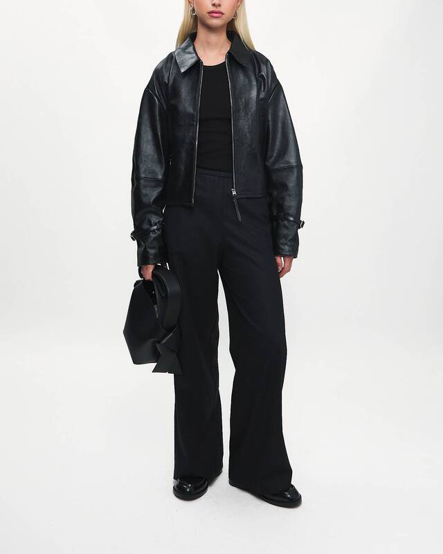 Acne Studios Jacka Relaxed Leather Svart 36