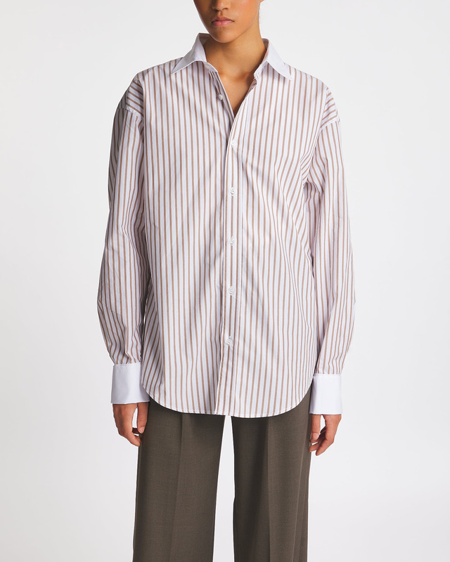 Filippa K Shirt Cotton Tuxedo Ljusbrun 40