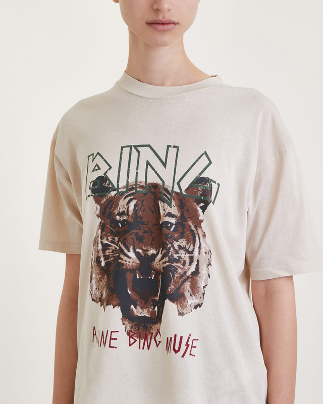 Anine Bing T-Shirt Tiger Tee Grå XXS