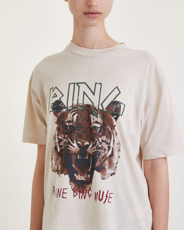 Anine Bing T-Shirt Tiger Tee Grå | WAKAKUU