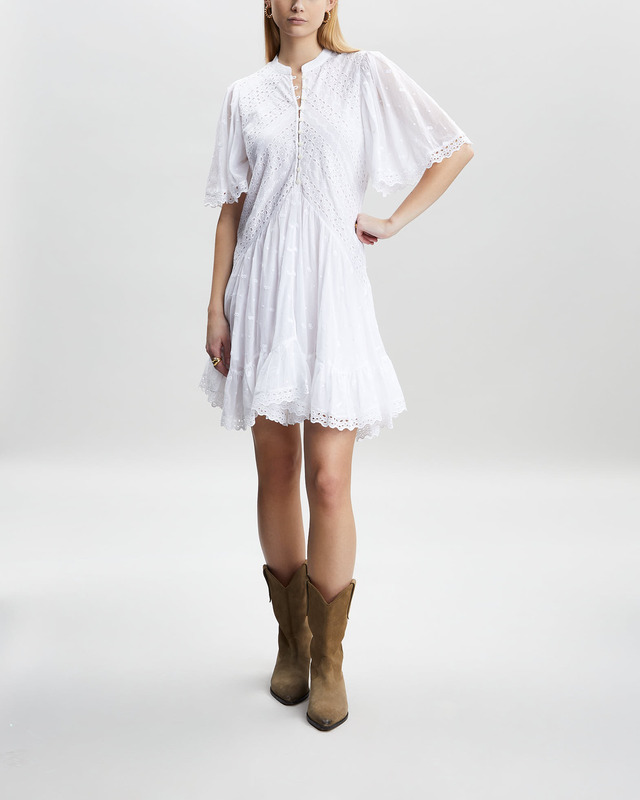 Isabel Marant Étoile Klänning Slayae Vit FR 38 (EUR 36)
