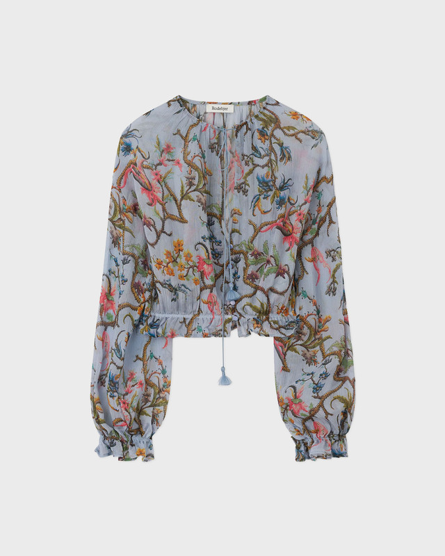 Rodebjer Bluse Piper Trailing Blue S