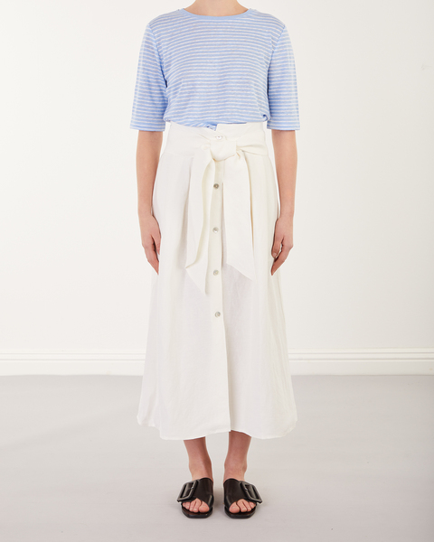 Skirt belted button front  Offwhite 1