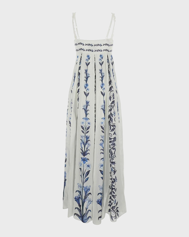FARM Rio Kjole Flowers Arch Maxi Offwhite S