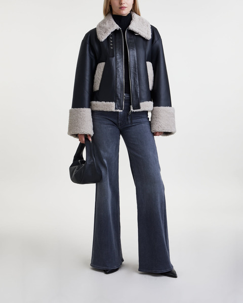 Jacket Short Shearling  Svart 2