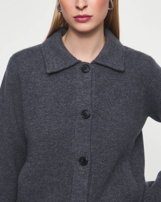 LISA YANG Cardigan Lynna Cashmere Grå 2 (M-L)